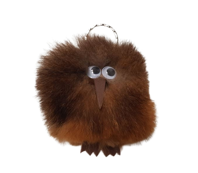 Possum fur Kiwi Keychain