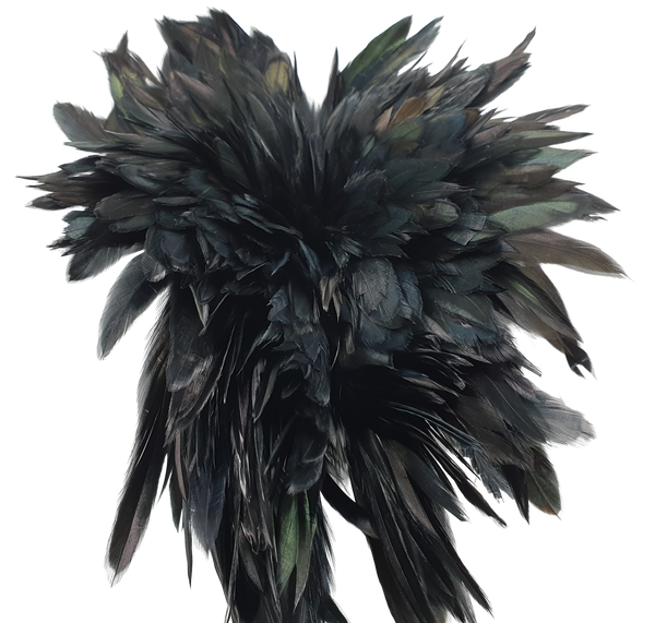 Long Black Rooster Feathers Strung (Bundle) – Rozcraft Ltd